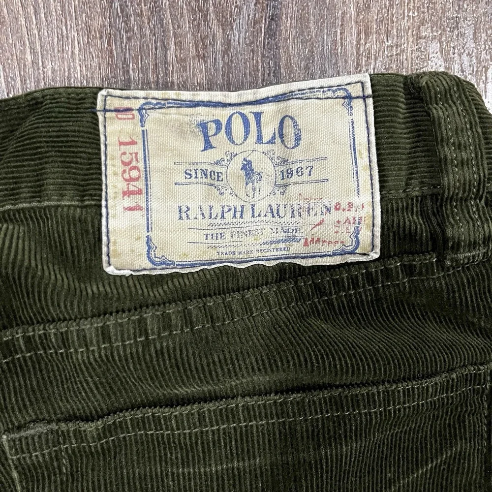 Polo Ralph Lauren Corduroy Pants Mens 35x32 Olive Green